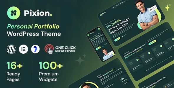 Pixion – Developer Portfolio WordPress Theme